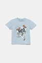 Guess t-shirt bawełniany niemowlęcy nadruk niebieski I5GI00.K8HM4.PPYA