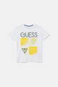 Dětské bavlněné tričko Guess potisk bílá L5GI13.K8HM4.PPYA