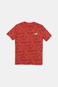 Puma tricou de bumbac pentru copii MID90S AOP Tee cu modele rosu 685146.B