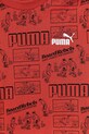 Băieți Puma tricou de bumbac pentru copii MID90S AOP Tee 685146.B rosu