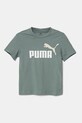 Дитяча бавовняна футболка Puma ESS 2 COLOR No.1 Logo Tee бавовна зелений 685778