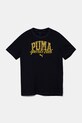 Puma t-shirt bawełniany dziecięcy CLASS Graphic Tee nadruk granatowy 685814