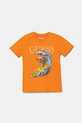 Guess tricou de bumbac pentru copii print portocaliu N5GI04.K8HM4.PPYA