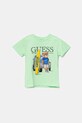 Дитяча бавовняна футболка Guess бавовна зелений N5GI04.K8HM4.PPYA