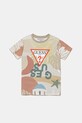 Guess tricou de bumbac pentru copii print bej N5GI07.K8HM4.PPYA