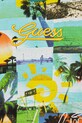 Chłopiec Guess t-shirt bawełniany dziecięcy N5GI19.K8HM4.PPYA turkusowy