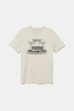Dětské bavlněné tričko Puma MID90S Graphic Tee III kulatý béžová 685152.B