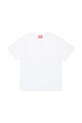 Детская хлопковая футболка Diesel TMARCUS OVER T-SHIRT хлопок белый J02022