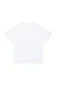 Детская хлопковая футболка Diesel TMARCUS OVER T-SHIRT J02022 белый SS25