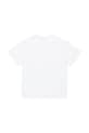 Otroška bombažna kratka majica Diesel TMARCUS OVER T-SHIRT J02022 bela SS25