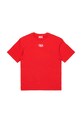 Otroška bombažna kratka majica Diesel TMARCUS OVER T-SHIRT Okrogel rdeča J02022