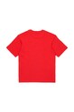 Diesel tricou de bumbac pentru copii TMARCUS OVER T-SHIRT J02022 rosu SS25