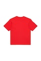Otroška bombažna kratka majica Diesel TMARCUS OVER T-SHIRT J02022 rdeča SS25