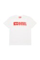 Дитяча бавовняна футболка Diesel TDIEGORL6 T-SHIRT бавовна білий J02033