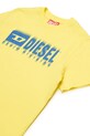 Хлопчик Дитяча бавовняна футболка Diesel TDIEGORL6 T-SHIRT J02033 жовтий
