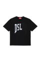 Diesel t-shirt bawełniany dziecięcy TWASHN OVER T-SHIRT nadruk czarny J02228