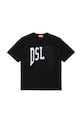 Детская хлопковая футболка Diesel TWASHN OVER T-SHIRT хлопок чёрный J02228