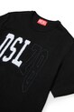 Хлопчик Дитяча бавовняна футболка Diesel TWASHN OVER T-SHIRT J02228 чорний