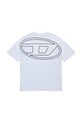 Diesel tricou de bumbac pentru copii TBOGGYMEGOVALD OVER T-SHIRT J02276 alb SS25