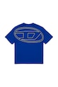 Dětské bavlněné tričko Diesel TBOGGYMEGOVALD OVER T-SHIRT J02276 modrá SS25