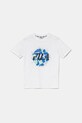 Fila tricou de bumbac pentru copii ILBERSTEDT print alb FAT0682