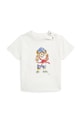 Μωρό βαμβακερό μπλουζάκι Polo Ralph Lauren στάμπα λευκό 320965276002