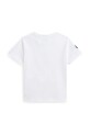 Polo Ralph Lauren tricou de bumbac pentru copii Wimbledon Collection 322967651001 alb SS25
