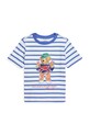Дитяча бавовняна футболка Polo Ralph Lauren візерунок блакитний 322965904001