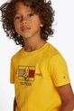 Tommy Hilfiger t-shirt bawełniany dziecięcy KB0KB09530.98.122.PPYA żółty