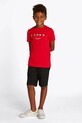 Tommy Hilfiger t-shirt bawełniany dziecięcy aplikacja czerwony KB0KB09532.128.176.PPYA