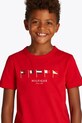 Детская хлопковая футболка Tommy Hilfiger KB0KB09532.128.176.PPYA красный