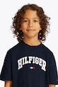 Дитяча бавовняна футболка Tommy Hilfiger KB0KB09533.128.176.PPYA темно-синій