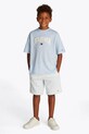 Детская хлопковая футболка Tommy Hilfiger хлопок голубой KB0KB09533.104.122.PPYA