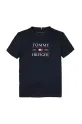 Tommy Hilfiger tricou de bumbac pentru copii KB0KB09538.74.122.PPYA bleumarin SS25