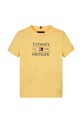 Tommy Hilfiger tricou de bumbac pentru copii KB0KB09538.128.176.PPYA galben SS25