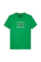 Дитяча бавовняна футболка Tommy Hilfiger KB0KB09538.128.176.PPYA зелений SS25