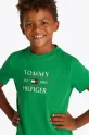 Tommy Hilfiger tricou de bumbac pentru copii KB0KB09538.128.176.PPYA verde