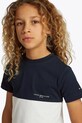 Дитяча бавовняна футболка Tommy Hilfiger KB0KB09617.128.176.PPYA чорний