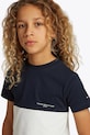 Tommy Hilfiger tricou de bumbac pentru copii KB0KB09617.128.176.PPYA negru