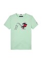 Tommy Hilfiger maglietta in cotone per bambini KB0KB09648.74.122.PPYA verde SS25