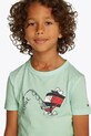 Tommy Hilfiger maglietta in cotone per bambini KB0KB09648.74.122.PPYA verde
