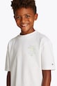Дитяча бавовняна футболка Tommy Hilfiger білий KB0KB09650.128.176.PPYA