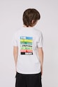 Dkny tricou de bumbac pentru copii print gri D62302.114.150