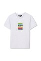 Дитяча бавовняна футболка Dkny D62302.114.150 сірий SS25