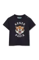 Kenzo Kids tricou de bumbac pentru copii print bleumarin K60971.71.81