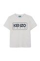 Kenzo Kids t-shirt bawełniany dziecięcy nadruk biały K61142.162