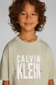 Дитяча бавовняна футболка Calvin Klein Jeans IB0IB02448.PPYA зелений