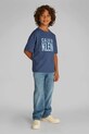 Дитяча бавовняна футболка Calvin Klein Jeans бавовна темно-синій IB0IB02448.PPYA