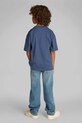 Дитяча бавовняна футболка Calvin Klein Jeans темно-синій IB0IB02448.PPYA