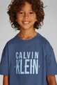 Дитяча бавовняна футболка Calvin Klein Jeans IB0IB02448.PPYA темно-синій